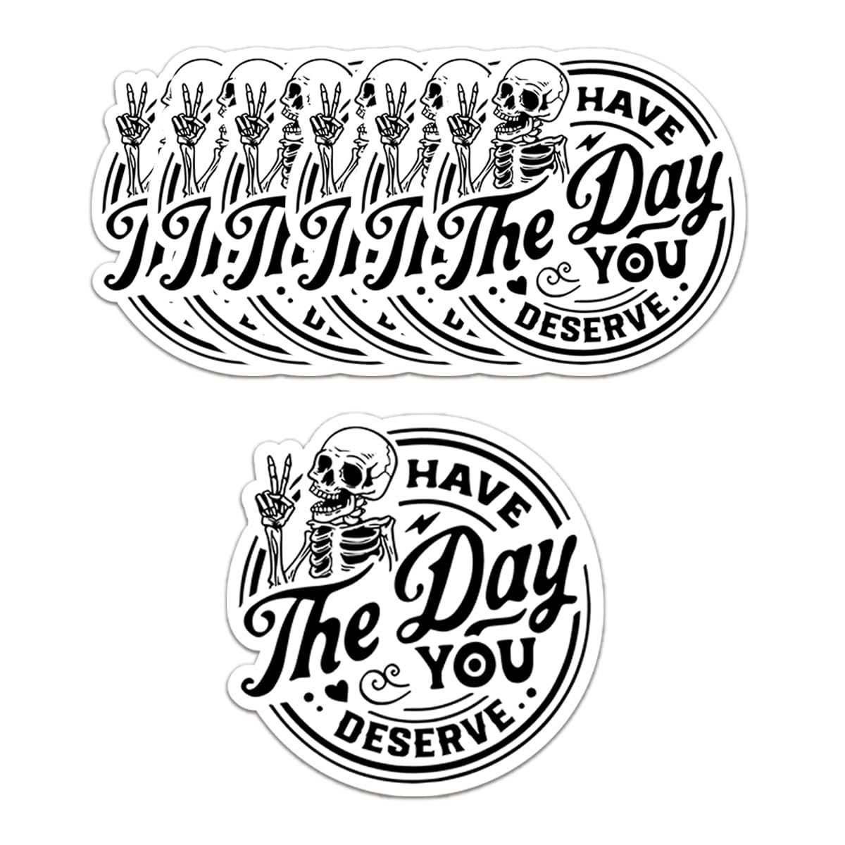 6 PCS Inspirational Stickers Mental Health Stickers Sensory Stickers Positive Affirmation Stickers for Laptop Computer Water Bottle Have The Day You Deserve Decals