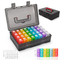 Yewltvep Monthly Pill Organizer 2 Times a Day 30 Day Pill Organizer 2 Times a Day Monthly Pill Organizer 2X a Day with Travel Case Month Pill Box Organizer with 32 Daily Compartments Pill Holder