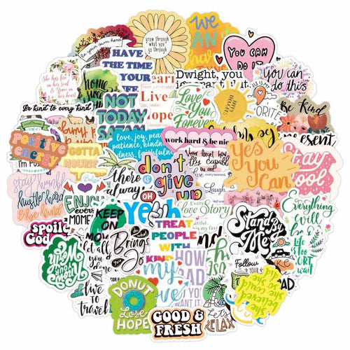 200pcs Inspirational Stickers Pack Vinyl Motivational Stickers for Water Bottle Adults Women Teen Boy Girl Affirmation Quote Positive Stickers Decals for Laptop Journal Hydroflask Computer Phone Case