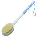 Shower Brush with Soft and Stiff Bristles17.5" Long Handle Dual-Side Back Scrubber Bath Brush Body Exfoliator for Wet or Dry Brushing (Long Handle)
