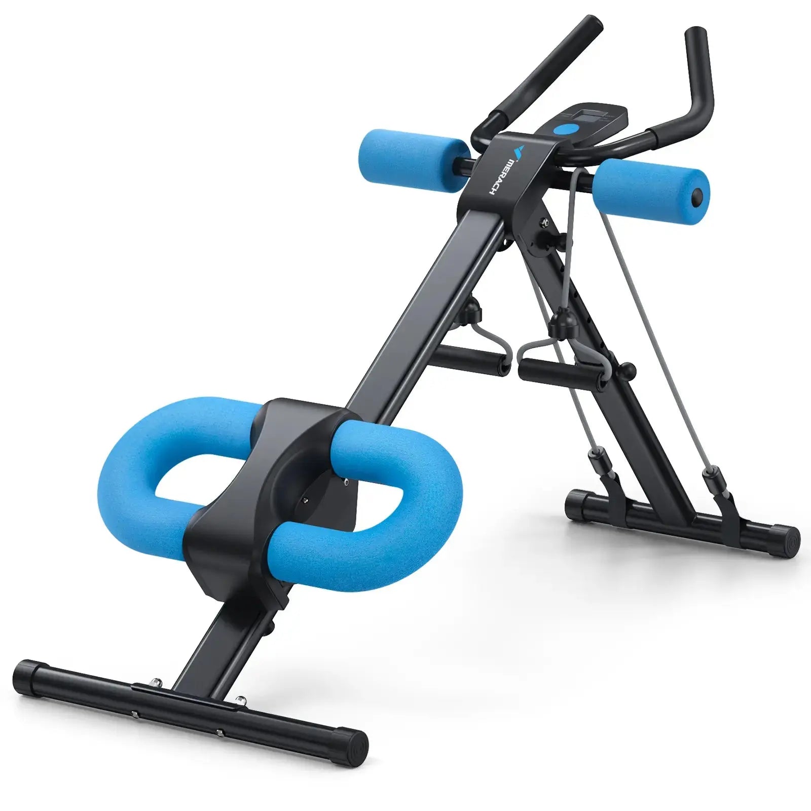 Merach Dual Track Ab Trainer with LCD Monitor, 440Lbs Weight Capacity, Foldable for Easy Storage, Ergonomic Supportive Design, Tones Waist Abs Arms Legs Hips, Ideal for Home Gym Beginners & Daily Fitness Enthusiasts Summervibes