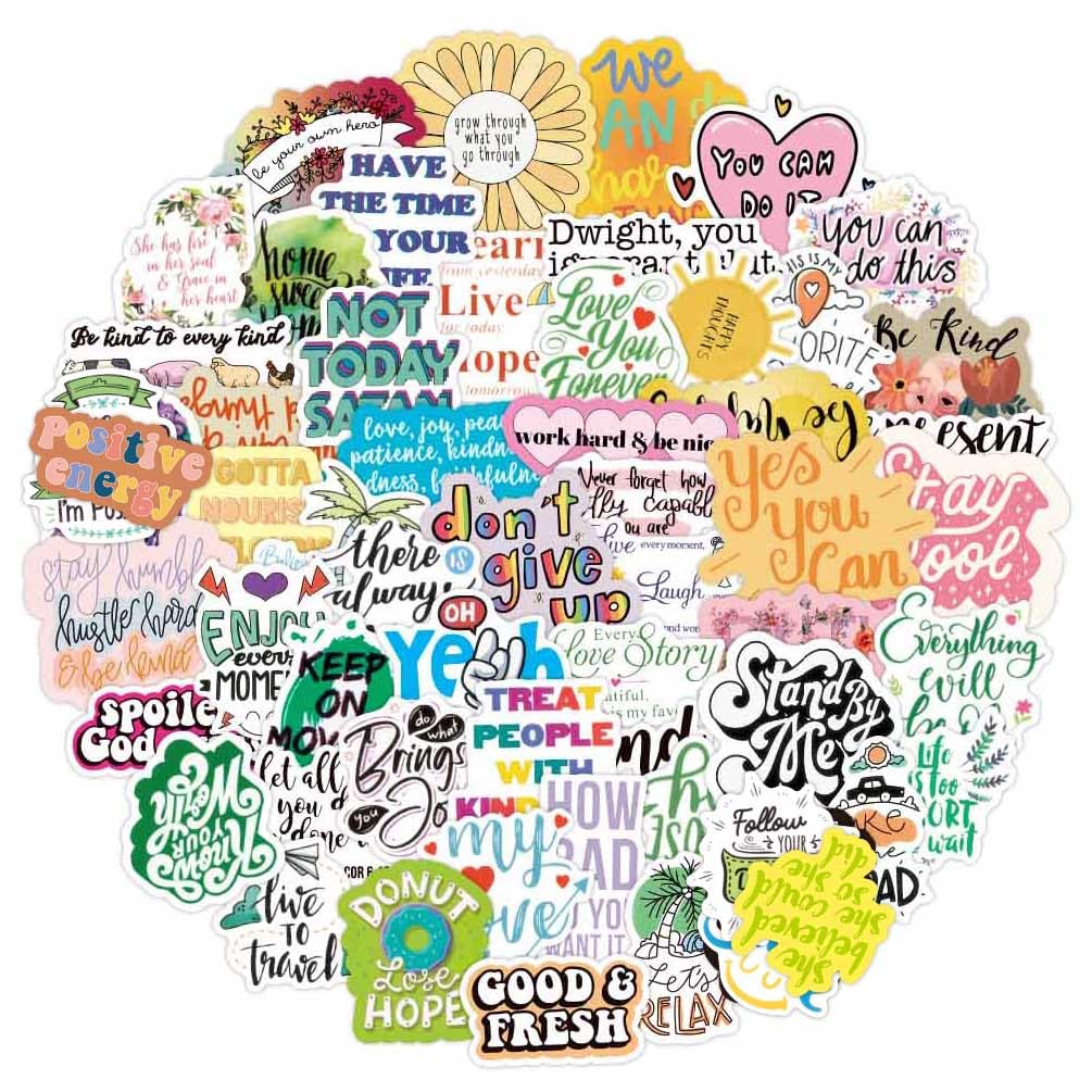 200pcs Inspirational Stickers Pack Vinyl Motivational Stickers for Water Bottle Adults Women Teen Boy Girl Affirmation Quote Positive Stickers Decals for Laptop Journal Hydroflask Computer Phone Case